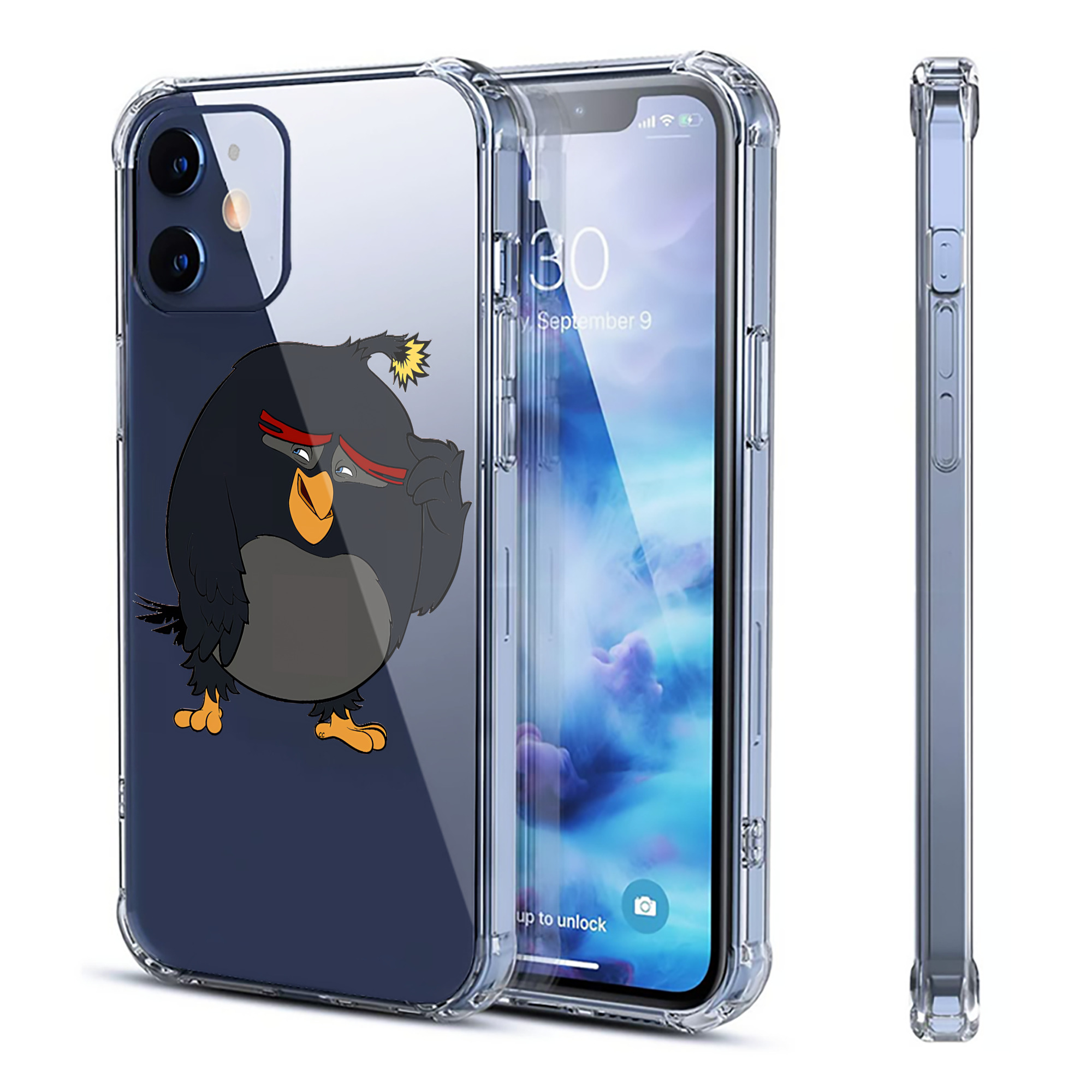 （画像用） Angry Birds アングリーバード 【iPhone 12シリーズ対応】透明スマホケース（クリアソフトケース）
